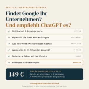 SEO- & KI-Sichtbarkeits-Check von Torsten Muhlack – Leistungen und Preis